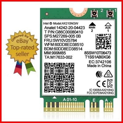WiFi6E Wireless Card Intel AX210 Tri-Band 5400Mbps Network Adapter Bluetooth 5.3