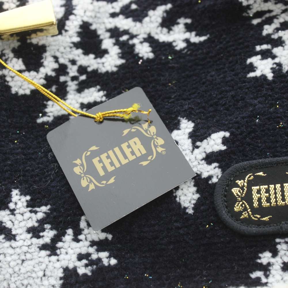 Feiler Drawstring Pouch Snowflake Black White /An… - image 7