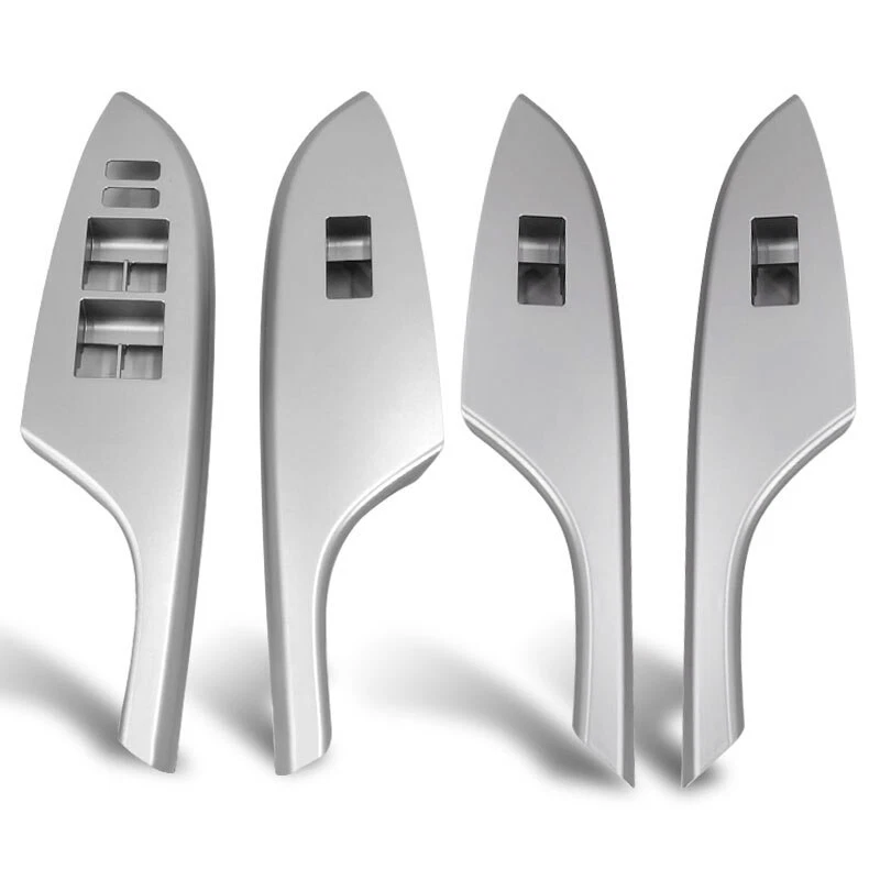 Conjunto de 4 portas interruptor janela acabamento tampa moldura painel para 2009-2013 Toyota Corolla - Imagem 2 de 4