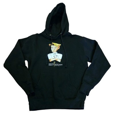 Gordon Ramsay Hell's Kitchen Caesars Palace Black Hoodie Mens Small Graphic