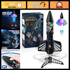 Motorized Air Rocket Toy for Kids - Self-Launching Outdoor Fun, STEM Activity