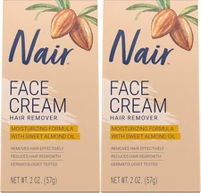 Hair Remover Face Cream, 2 Oz, Pack of 2
