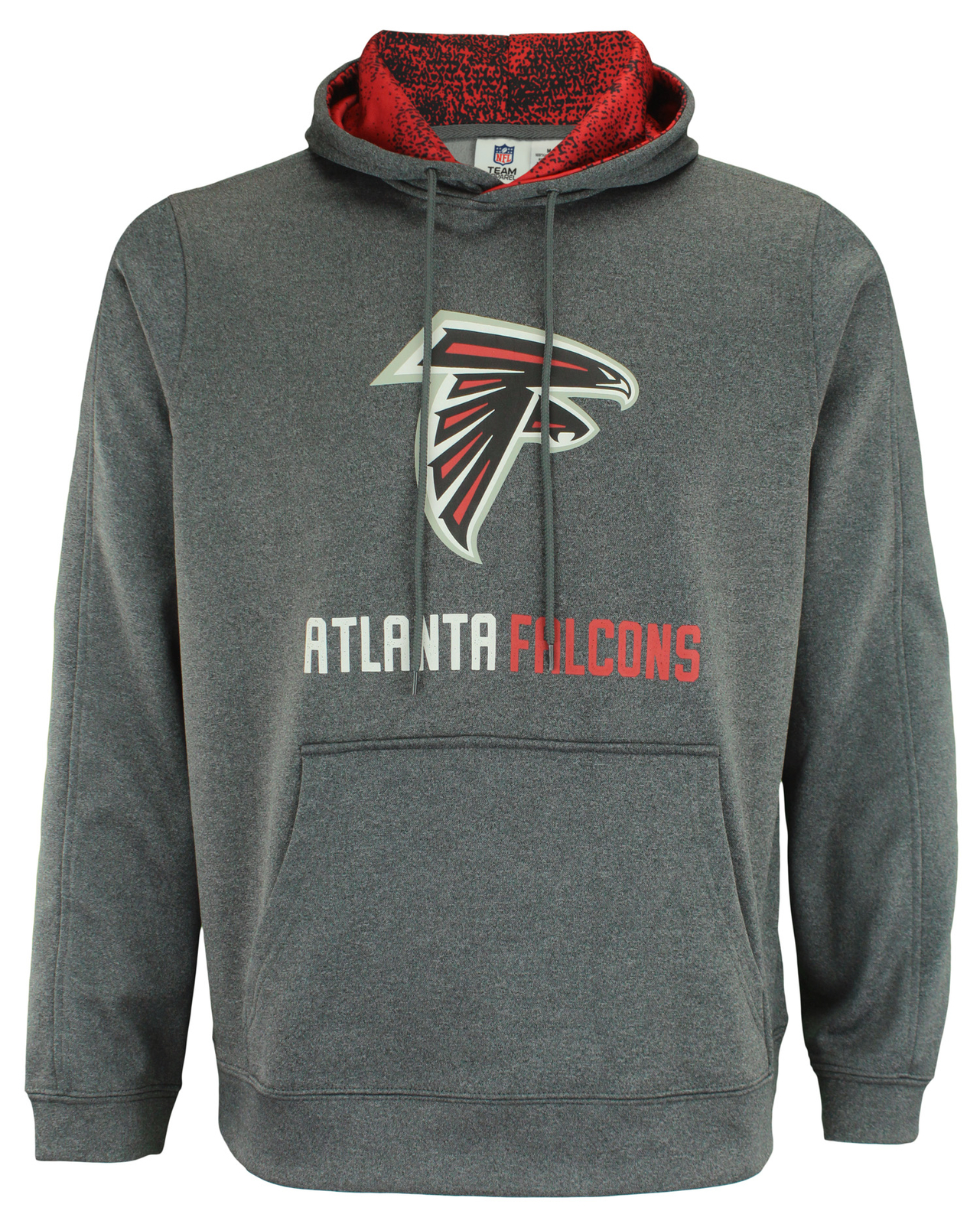 Мужская флисовая толстовка с капюшоном Zubaz NFL Atlanta Falcons из вереска серого цвета