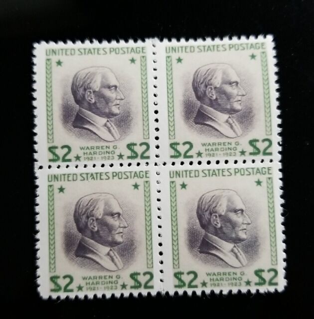 US Stamps SC# 833 1938 $2 Warren G. Harding Stamp Block Replica CR9751