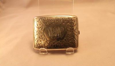 sterling silver antique cigarette case Charming Repouss Vintage Navajo Stamped Sterling Silver
