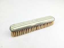Beautiful Art Deco 1930s Antique Striped Silver White Vanity Hair Brush