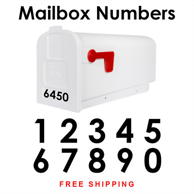 Mailbox Numbers House Number Vinyl Decal Sticker Label | HOA Approved 548