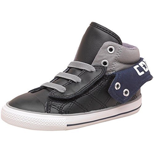 black leather converse junior