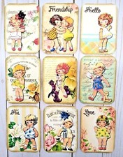9 Retro Style Girls Handmade Pocket Letter Cards Scrapbooks Crafts Junk Journals