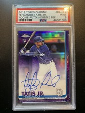 2019 Topps Chrome Fernando Tatis Jr Purple Auto PSA 9 /250 
