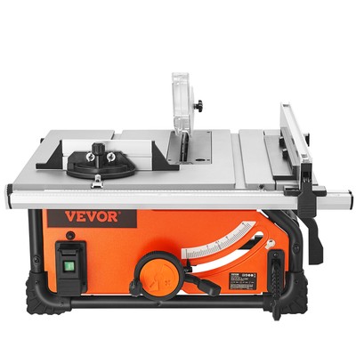 VEVOR 10'' Table Saw 4500/5000 RPM Electric Cutting Machine 25-in Rip Capacity