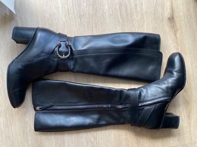 GUCCI--Knee High Dionysus Accent Leather Boots 