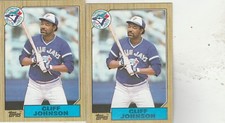 FREE SHIPPING-MINT-1987 Topps Cliff Johnson Toronto Blue Jays 663-2 CARDS