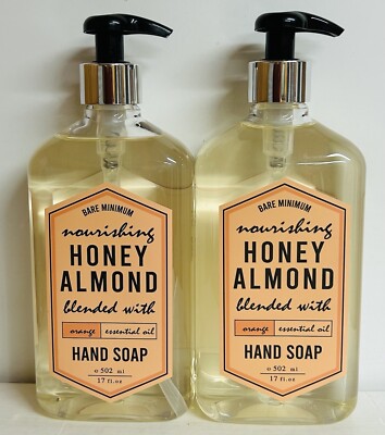 2-Pack Honey Almond Nourishing Hand Soap with Orange Essential Oil 17 fl oz Each