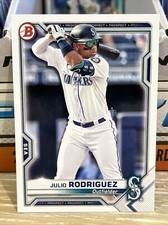 Julio Rodriguez Paper Prospect Rookie 2021 Bowman Card #BP-86 Seattle Mariners