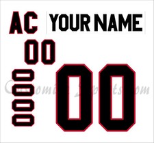 Huntsville havoc Customized Number Kit For 2019-2021 White Uniform