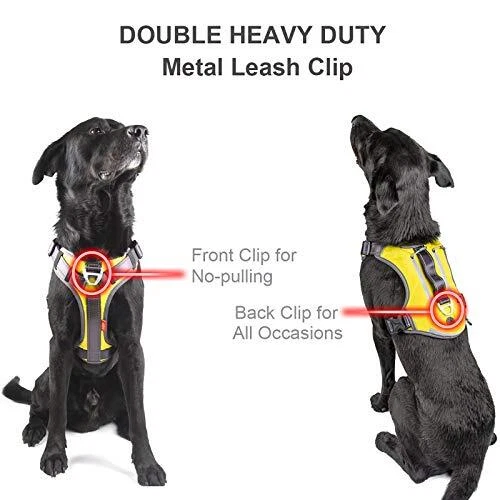 Dog Harness, Multi-Functional No-Pull Pet Vest Harness with Saddle Bags Backp...