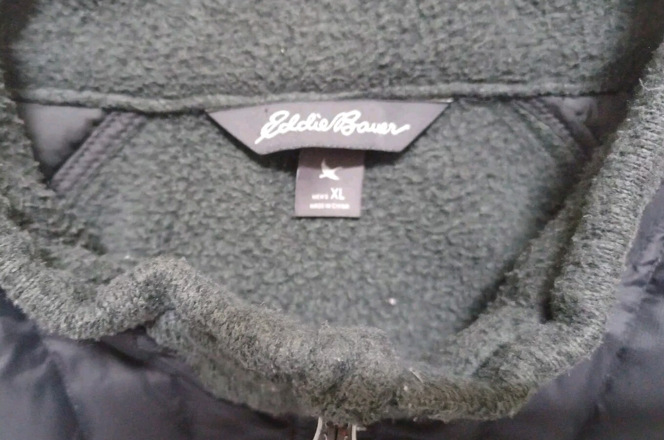 Eddie Bauer Jacket Mens XL Microtherm Hybrid Down Black Dark Gray Slim Fit EUC image 5