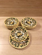 Servizio Piatti 12 Pezzi In Ceramica Italiana 6 Piani 6 Fondi Fantasia Limoni