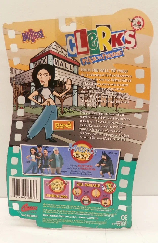 Figura de acción Clerks Rene "Figuras de inacción" (serie animada) Graphitti Designs Foto 2 de 2