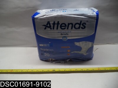 1 PK TORN OPEN- QTY=80 DDC25 Attends Dermadry Complete Briefs Regular 34'' - 56''
