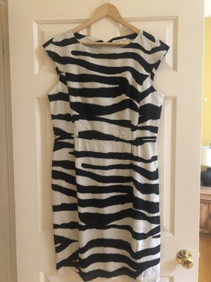 zebra print shift dress