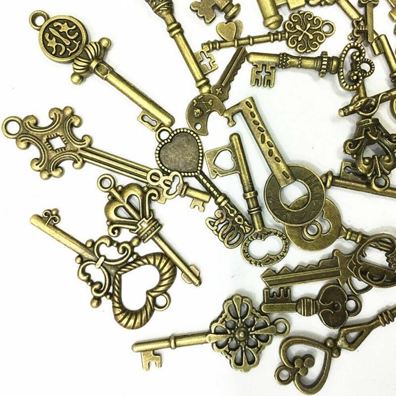 40pcs Vintage Style Antique Mixed Skeleton Keys Furniture Old