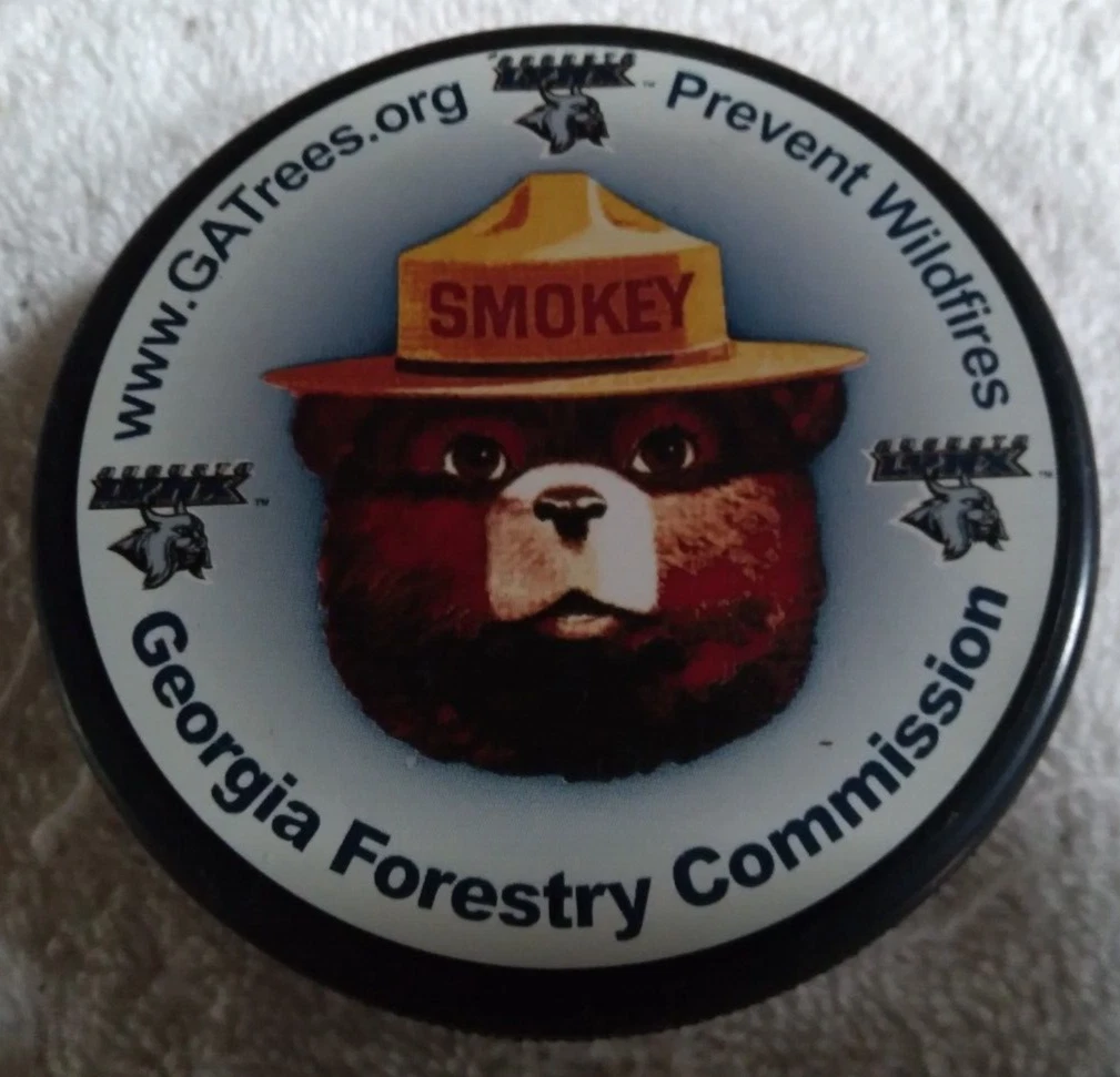ECHL Augusta Lynx RARE Georgia Forestry Commission Puck Defunct