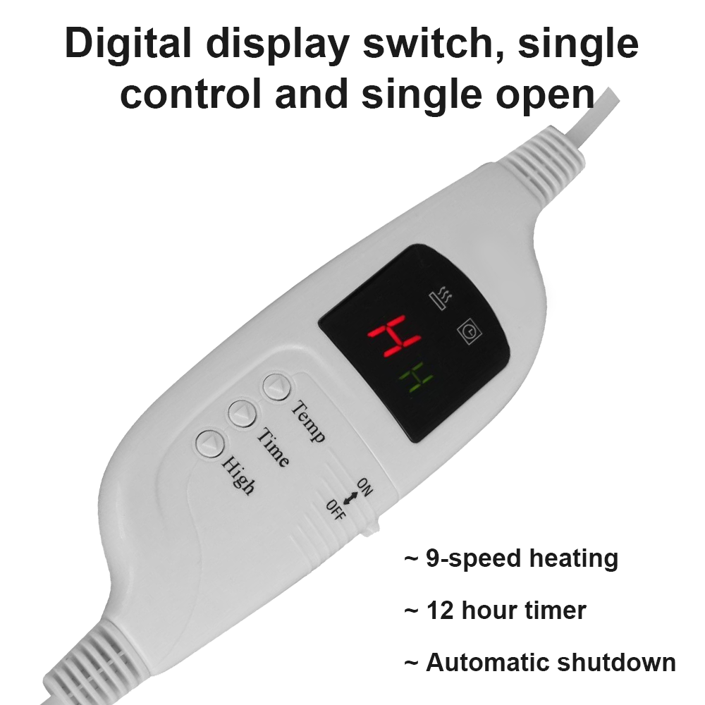 Heated Throw Blanket Electric Blanket Queen Plush Throw with Timer