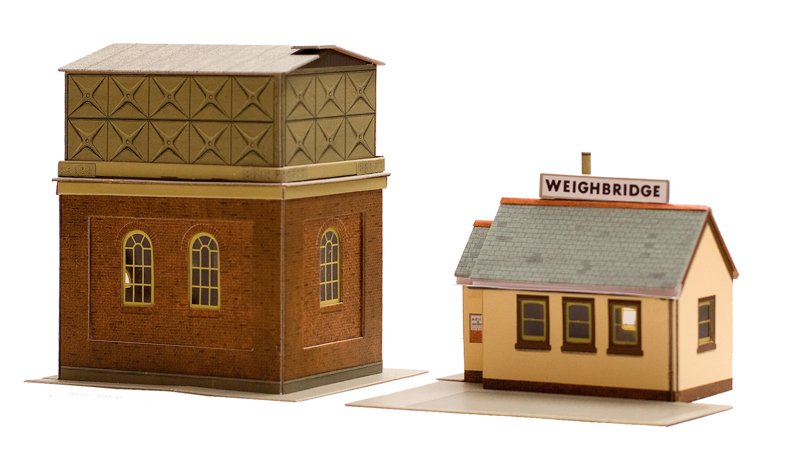 Superquick A8 OO Gauge Water Tower & Weighbridge Card Kit