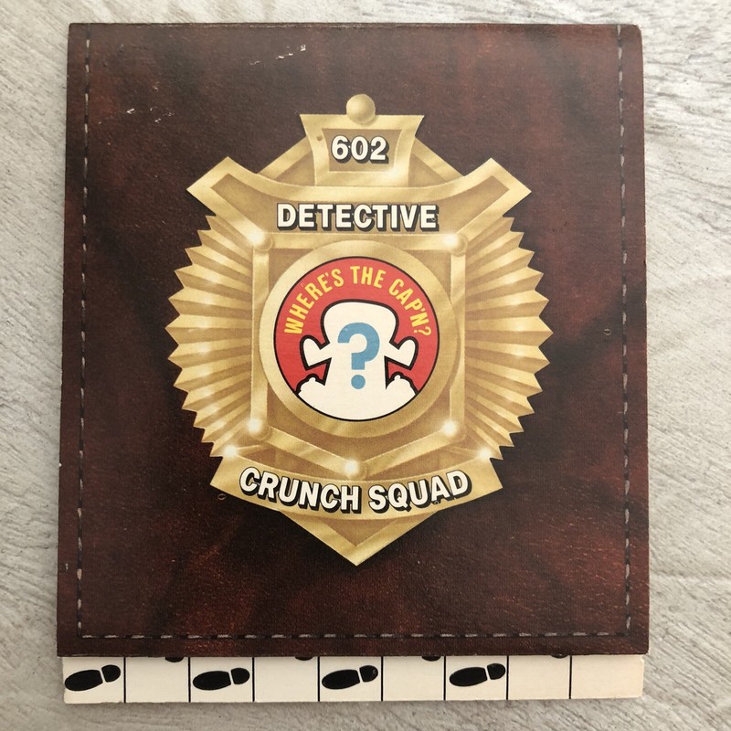General Mills Cap’n Crunch Vintage Detective Squad Cereal Premium 1985 Unused