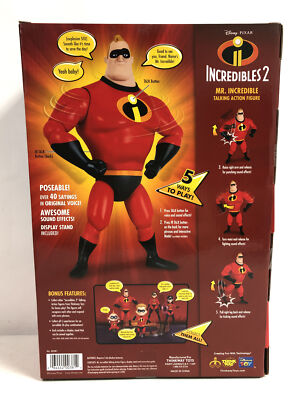 INCREDIBLES 2 Mr. Incredible Talking Figure Disney Pixar - Try Me