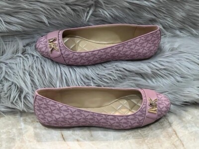 Size 7-Michael Kors Jilly Ballet Flat Women's MK Logo Pink (PV22E