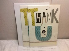 HALLMARK THANK YOU GREETING CARDS New W/Envelope LOT 2 "You brought me some .."