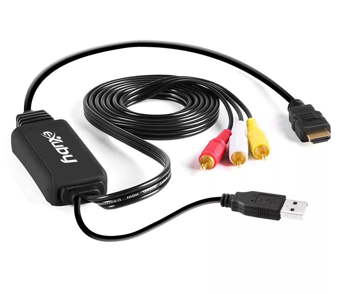 Câbles HDMI et audio-vidéo sur