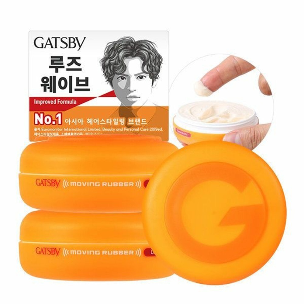 Gatsby Moving Rubber Loose Shuffle Mens Hair Wax / 80g x 3ea | eBay