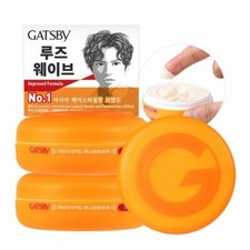 Gatsby Moving Rubber Loose Shuffle Mens Hair Wax / 80g x 3ea