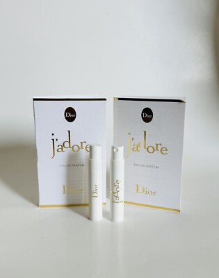 DIOR J adore 2xSAMPLE SPRAY TRAVEL PERFUME 1 ML/0.03 FL Oz (Set of 2 VIALS)