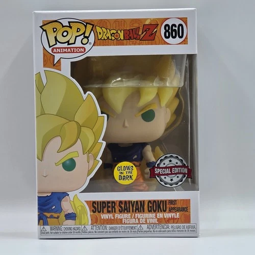 Funko Pop! Animation DBZ Super Saiyan Goku First Appearance #860 Special Ed GITD
