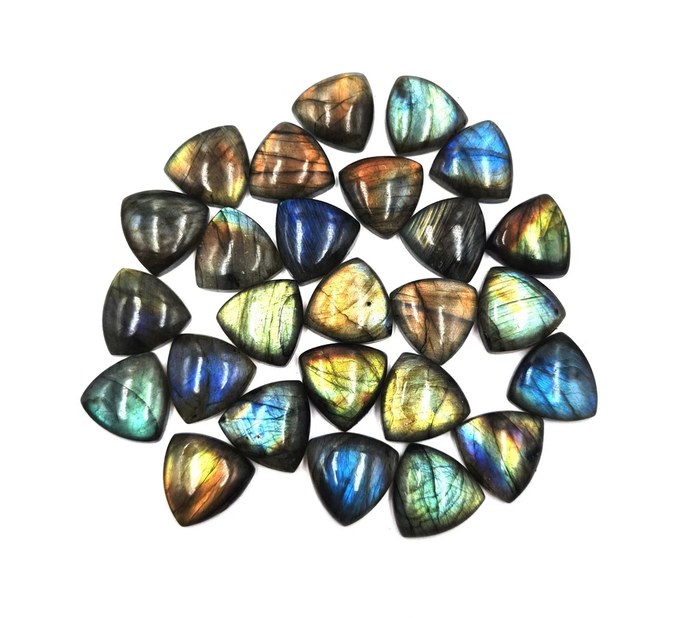 Natural Labradorite Trillion Cabochon Loose Gemstone Lot 7 Pcs 18 MM 114 CT - Image 2 of 4