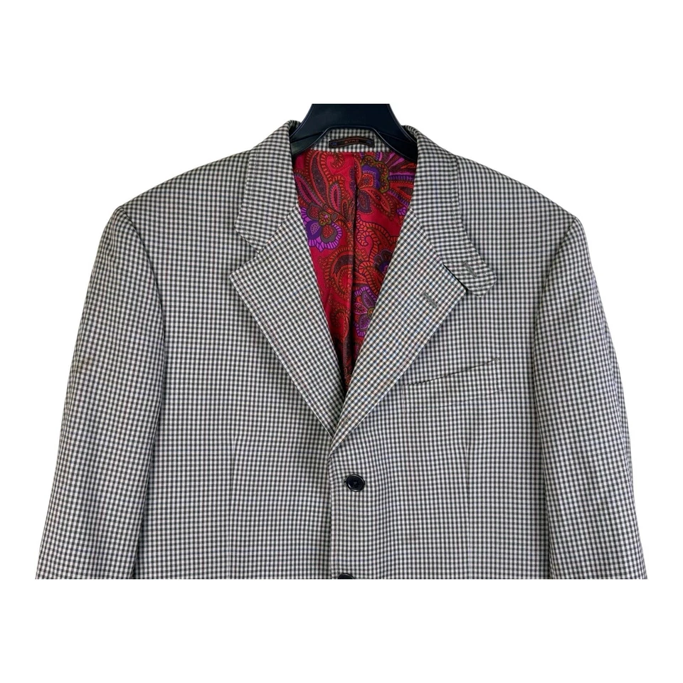 Blazer de lana Etro Milano abrigo deportivo chaqueta para hombre talla 52 hecho en Italia Foto 3 de 4