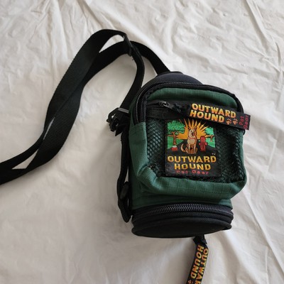Outward Hound Pet Dog Travel Gear Adjustable Strap Water Bottle Holder Green 