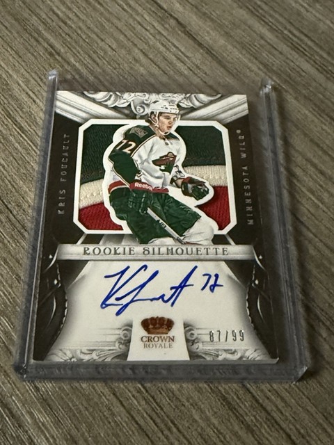 2012-13 Crown Royale Rookie Silhouette Auto Kris Foucault /99 #62 Minnesota Wild