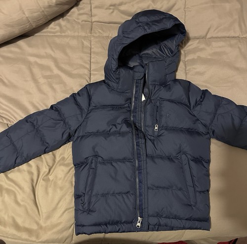Polo Ralph Lauren Kids Hooded Puffer Down Jacket Coat - Navy Blue - Size 5!