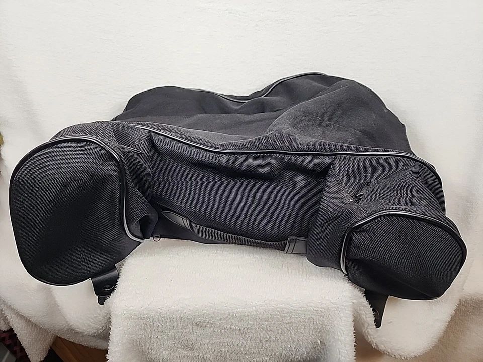 Bolsa portaequipajes para motocicleta Kuryakyn negra nailon cremalleras bolsillos almacenamiento Harley Foto 2 de 4
