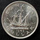 1949 Canada Silver $1 Dollar - 80% Silver - BETTER GRADE