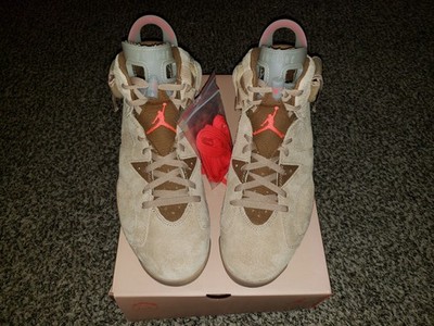 Jordan 6 Retro x Travis Scott Mid British Khaki 2021 New Men's Size 12 Deadstock