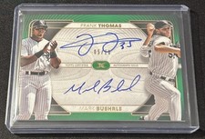 2021 Topps Definitive Frank Thomas Mark Buehrle Dual On Card Auto Green #d 05/10