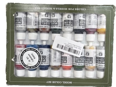 Vallejo Paint 70101 Folkstone Basic Model Color Acrylic Paints (Set of 16)