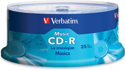 Music CD-R 40X 80 Minute 700 MB Blank Recordable Audio Discs 25Pk Spindle